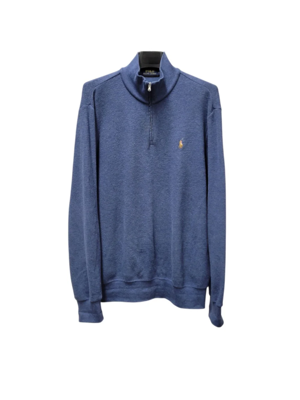Polo Ralph Lauren Vintage Men Quarter-Zip Long-Sleeves Pullover Sweatshirt Large